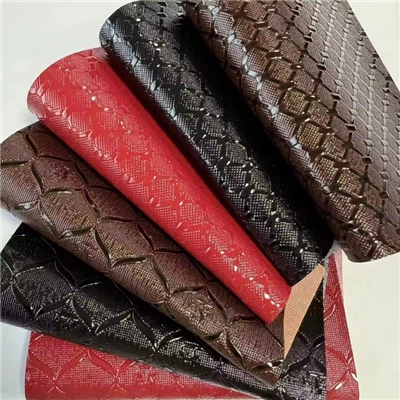 Design portátil de couro sintético de PVC de alta qualidade novo tecido de couro para decoração